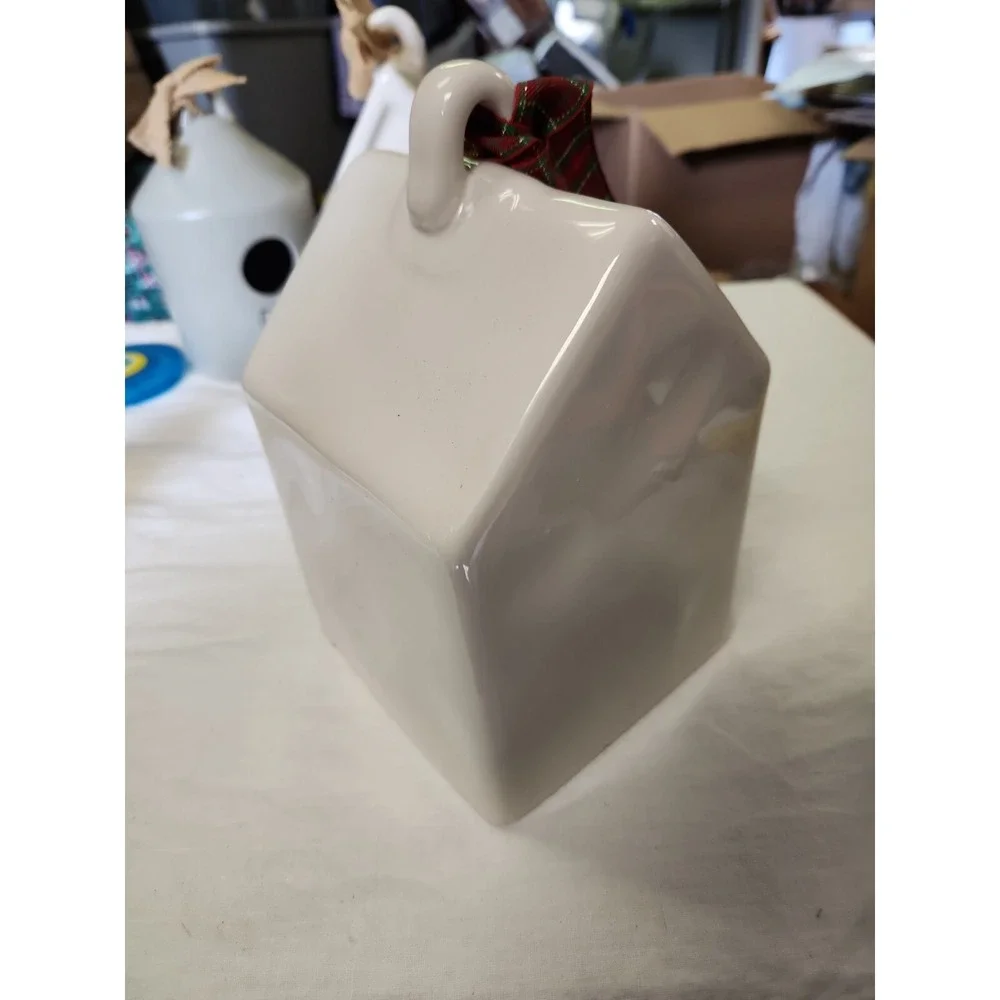 Rae Dunn‎ MAMA BIRD Birdhouse with Checkered Ribbon